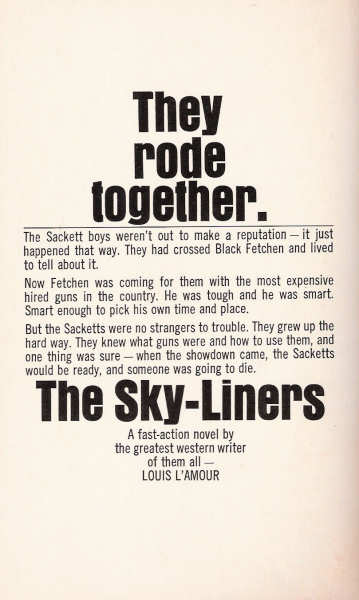 The Sky-Liners By Louis L'Amour