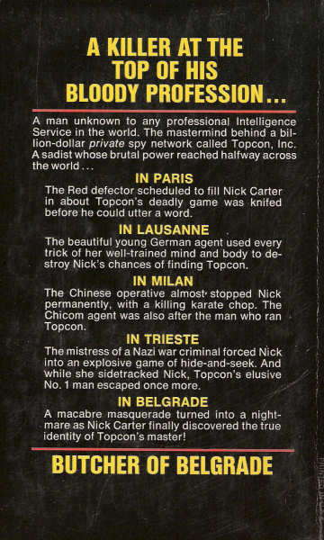 Butcher of Belgrade By Nick Carter