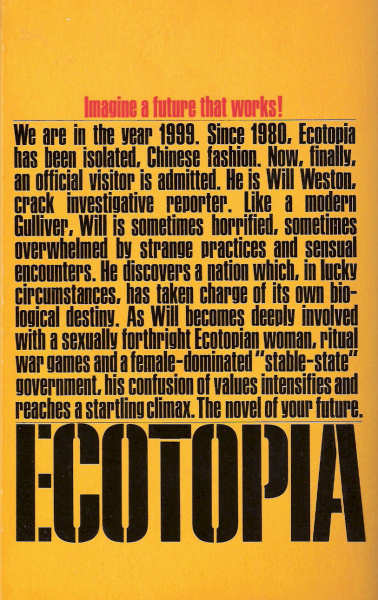 Ecotopia By Ernest Callenbach