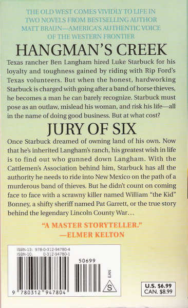 Hangman's Creek & Jury of Six By Matt Braun