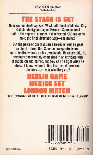 Mexico Set By Len Deighton
