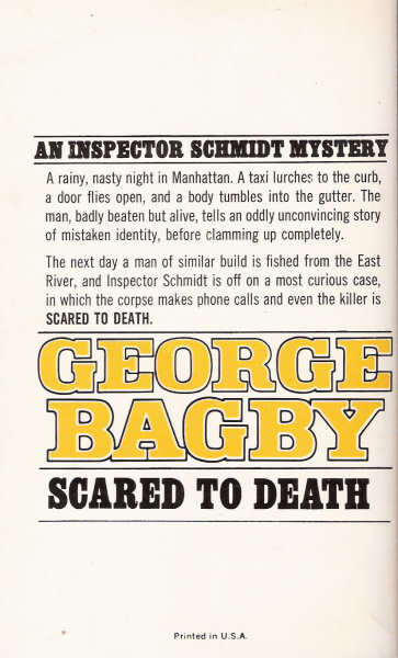 Scared to Death By George Bagby