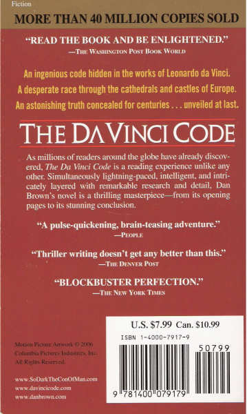 The Da Vinci Code By Dan Brown